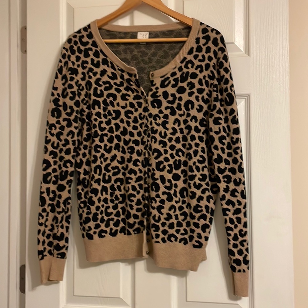 Animal print cardigan